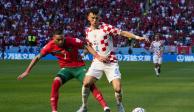 Una acción del Marruecos vs Croacia, Copa del Mundo Qatar 2022