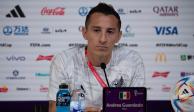 Andrés Guardado en conferencia de prensa de la Selección Mexicana previo al partido contra Arabia Saudita de la Copa del Mundo Qatar 2022.