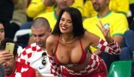 Ivana Knoll disfruta la victoria de Croacia sobre Brasil en Qatar 2022