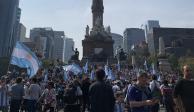 Argentinos festejan en el Ángel de la Independencia
