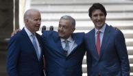 Joe Biden, AMLO y Justin Trudeau, durante la Cumbre de Líderes de América del Norte en enero del 2023.