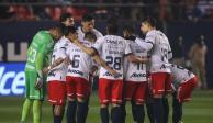Jugadores de las Chivas previo al partido de Jornada 2 del Clausura 2023 de la Liga MX.