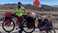 Diego Simonetta, ciclista que recorre México y América en bicicleta.