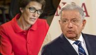 El Presidente Andrés Manuel López Obrador (der.) se reunirá con la CEO de Citigroup, Jane Fraser (izq.).