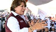 Delfina Gómez, candidata de Morena a la gubernatura del Estado de México.