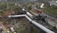 Choque entre trenes en el centro de Grecia, que ha dejado al menos 36 personas muertas.