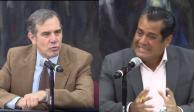 El consejero presidente del INE, Lorenzo Córdova, y el diputado Sergio Gutiérrez Luna se lanzan acusaciones en foro organizado por la UNAM y el Tribunal Electoral
