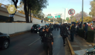Policía vigila tránsito en avenida Río Churubusco.