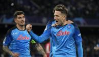 Napoli dejó en el camino al Eintracht Frankfurt para acceder a los cuartos de final de la Champions League.