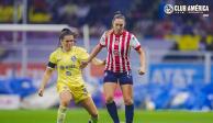 El clásico nacional de la Liga MX Femenil entre América y Chivas se celebró en el Estadio Azteca.