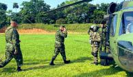 Un equipo especial es desplegado en la región de Santander tras el ataque contra las Fuerzas Armadas, ayer.