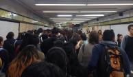 Metro CDMX presentó aglomeraciones este martes; en foto, línea 3.