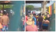 Al menos 12 detenidos en riña campal en balneario de Ixmiquilpan.