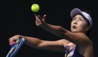 Peng Shuai durante un partido en un torneo de la WTA en el 2020.
