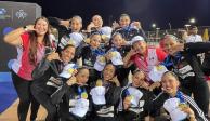 Selección Mexicana de Natación Artística celebra sus tres oros ganados en la Copa del Mundo de Natación Artística celebrada en Soma Bay, Egipto