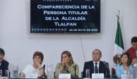 Alcaldesa de Tlalpan estuvo este lunes en el Congreso de la Ciudad de México.