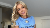 Elle Brooke manifestó su apoyo al Manchester City en la Final de la Champions League 2023.