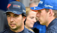 "Checo" Pérez y Max Verstappen