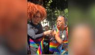 Lady Tacos de canasta reaparece en esta edición de la Marcha LGBT+ CDMX 2023.
