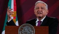 Presidente López Obrador durante la conferencia matutina de este lunes.