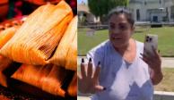 Mujer le reclama a un tamalero por hacer ruido en su vecindario, el caso se volvió viral.