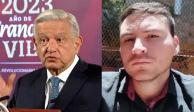 Presidente López Obrador (izq.) entregará informe sobre desaparición de Carlos Aranda (der.) a sus padres.
