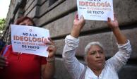 Padres de familia protestan contra los nuevos libros de texto gratuitos en Morelos.