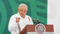 Andrés Manuel López Obrador, presidente de México, durante la conferencia de prensa que ofreció el 25 de agosto de 2023 en las instalaciones de la Doceava Región Naval de Acapulco, Guerrero.