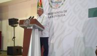 Presidente López Obrador, durante el mensaje por el Quinto Informe de Gobierno.
