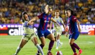 El Barcelona Femenil se impuso por la mínima diferencia a Tigres Femenil en Monterrey.