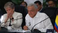 Presidente López Obrador durante su participación en la Conferencia Latinoamericana y del Caribe sobre Drogas y perspectivas futuras en Cali, Colombia.