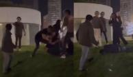 Ocho jóvenes propinaron una golpiza a otro a causa de un conflicto saliendo de un recinto nocturno en Angelópolis.