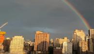 Gran arcoíris enmarca la ciudad de Nueva York a 22 años de los ataques del 11 de septiembre