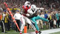 Una acción del partido entre Miami Dolphins y New England Patriots en la Semana 2 de la NFL