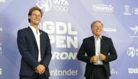 Gustavo Santoscoy García y Gustavo Santoscoy Arriaga, codirector y director del WTA Guadalajara Open AKRON 2023, respectivamente.