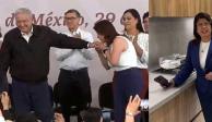 Presidenta municipal de Tecámac besa mano de AMLO