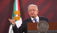 Presidente López Obrador, en conferencia matutina desde Palacio Nacional.