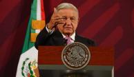 Andrés Manuel López Obrador, presidente de México, ofrece su conferencia de prensa este miércoles 7 de febrero del 2024, desde Palacio Nacional, en CDMX.