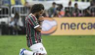 Marcelo celebra el gol de Germán Cano en la findal de la Copa Libertadores