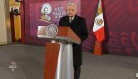 Andrés Manuel López Obrador este lunes en Palacio Nacional.