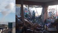 Fuerte explosión en taller de pirotecnia sacude el poblado de San Andrés Mixquic, Tláhuac, este lunes 22 de enero.