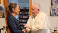 Claudia Sheinbaum junto al Papa Francisco.