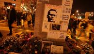 Memorial por Alexei Navalny en Madrid, España.