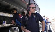 Christian Horner, jefe de Red Bull, durante la primera sesión de entrenamientos en Bahréin previos a la F1.