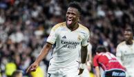 Vinicius Junior celebra tras marcar el primer gol del Real Madrid en la victoria 4-0 ante Celta en LaLiga