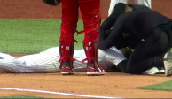 Oscar González, de Yankees, sufre brutal golpe en el rostro ante Diablos Rojos