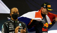 Lewis Hamilton y Max Verstappen en el Gran Premio de Abu Dhabi 2021