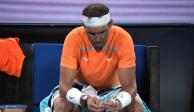 Rafael Nadal durante un duelo en el Abierto de Australia 2023