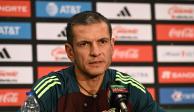 Jaime Lozano durante una conferencia de prensa previo al amistoso entre México y Brasil.
