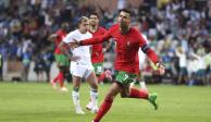 Cristiano Ronaldo celebra un gol con Portugal en el último amistoso de los lusos previo a su debut en la Eurocopa 2024.